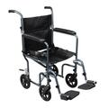 Refuah Flyweight Lightweight Transport Wheelchair with Removable Wheels RE63196